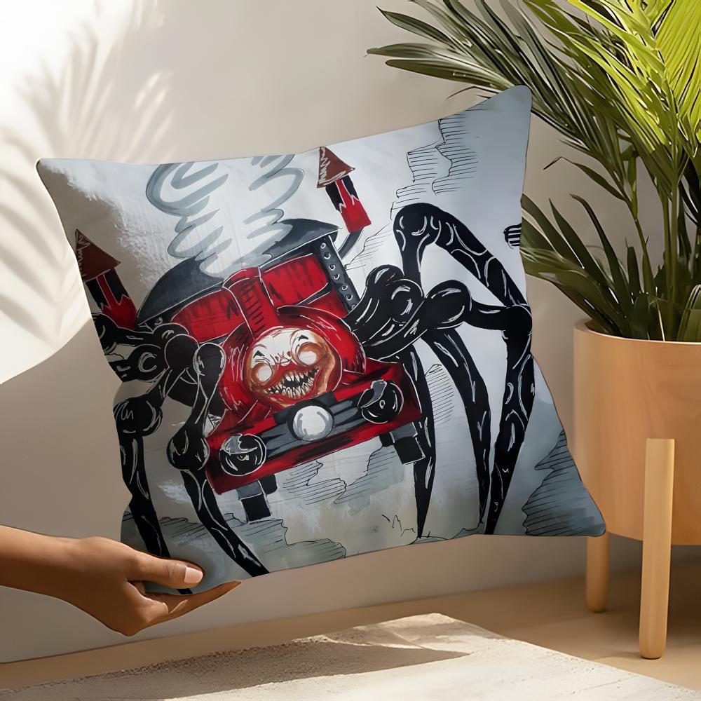 Horror Games CChooChoo Charles Pillow Case Linen Cushion Covers For Decorative Sofa Home Pillows Case Car Chair Pillows Cases