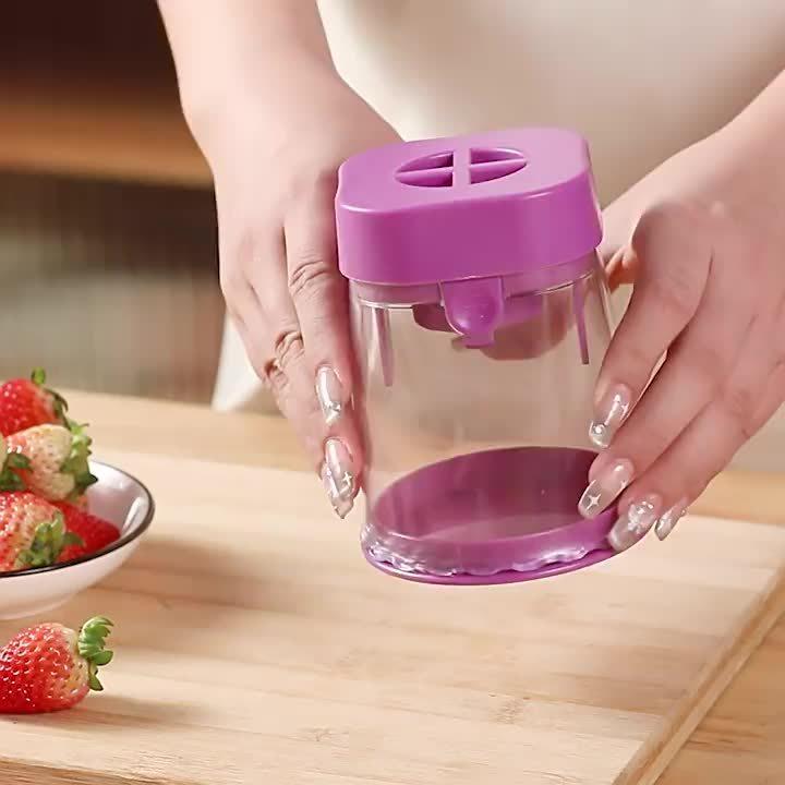 Stainless Steel Manual Fruit Slicer with Detachable Stainless Steel Blades , Ideal for Strawberries, Grapes, Tomatoes, Onions, Mushrooms, and More