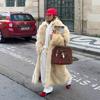 European and American temperament imitation fur fashion warm long top temperament comfortable new coat women