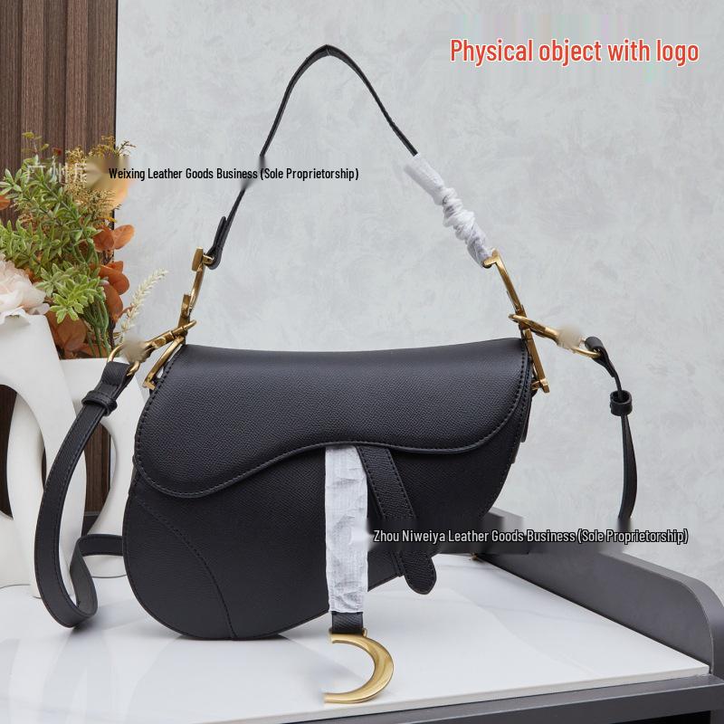 Women's Crossbody Saddle Bag with Vintage Floral Embroidery