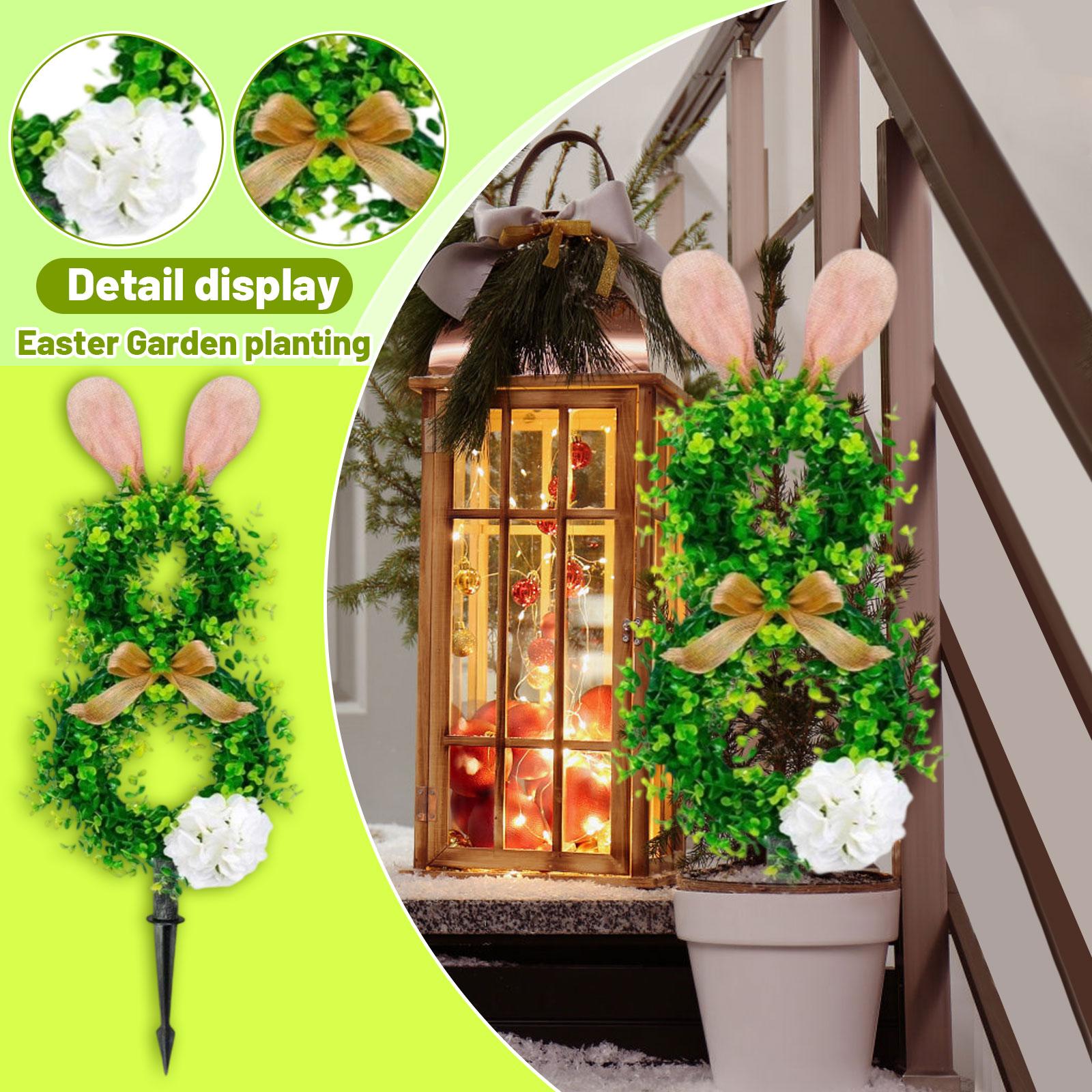 

Simulated Green Plants, Rabbits, Boxwood, Green Plants, Bows, Decorative Artificial Plants One Size