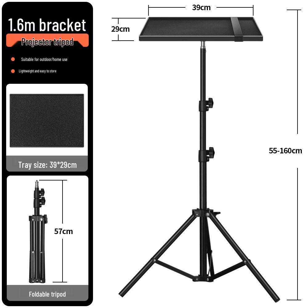360° Rotating Projector Stand - Hole-Free Wall/Floor Mount for Living Room