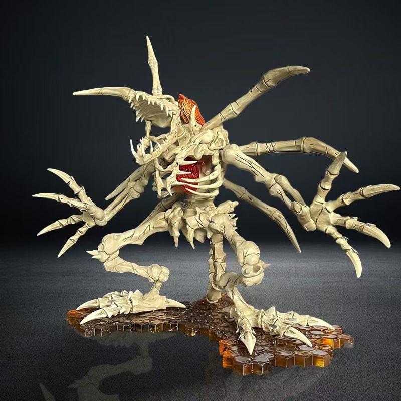 Цифровой ребенок, скелет, фигурка тираннозавра, гигантская волна, механизмы, мутация, статуэтка-модель, украшение, сцена битвы