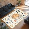 Cosmic Theme Crystal Velvet Floor Rug Personalized Custom Name Text Warm Carpet Home Decoration