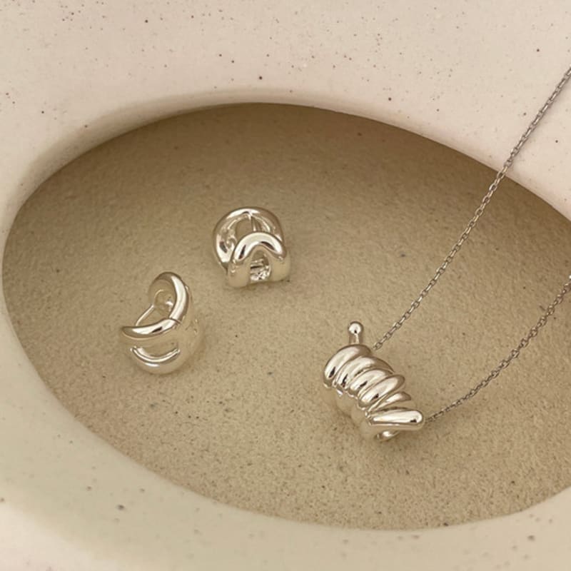 ELYONA ELA 18 Spiral Silver Hängsmycke Halsband