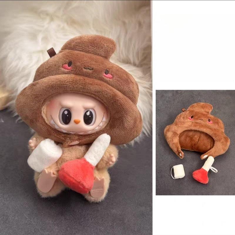 Cute Fried Shrimp Outfit Doll Clothes for Labubu Cartoon Cockroach Dinosaur Plush Clothes Clothes for Labubu V1 V2 V3 Dolls