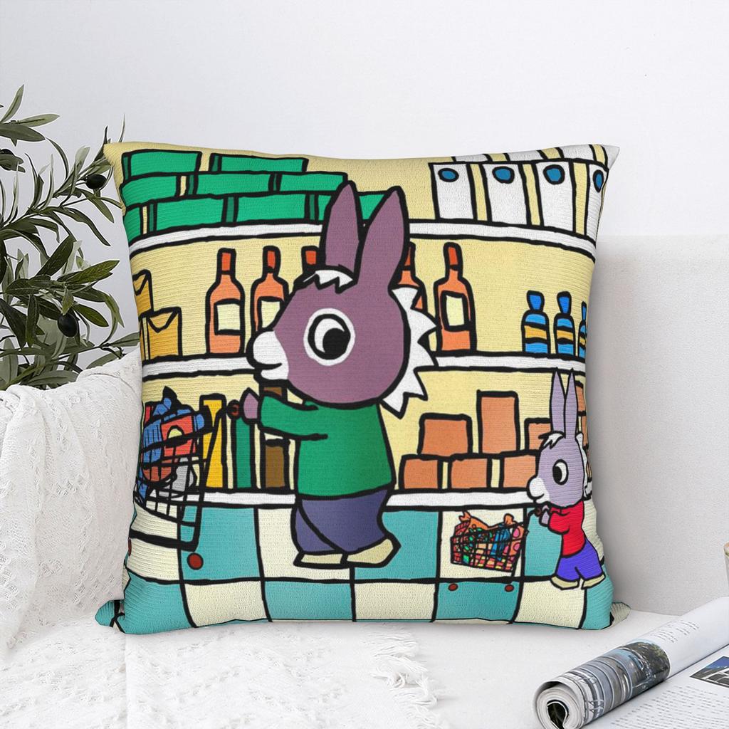 Kawaii Trotro Cartoon Pillowcase Polyester Cushion Cover Decorations Animation Throw Pillow Case Cover Home Zippered 40X40cm