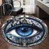 Evil Eye Stained Glass Design round carpet Chair cushion Round Entryway Rug, Soft Round Rugs for Living Room, Bedroom, Circle Carpet decor gifts