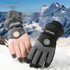 Unisex Winter Ski Gloves: Touchscreen-Compatible, Plush, Warm, Windproof, and Waterproof for Motorcycle Riding.