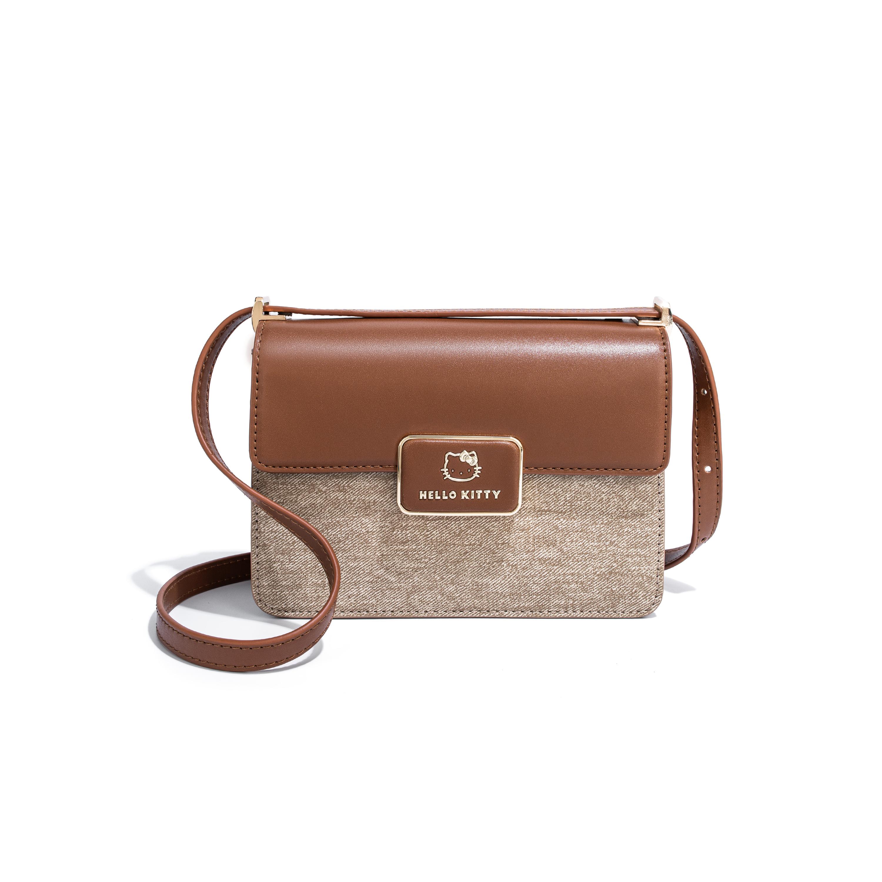 

Новая сумка кроссбоди Sanrio Hello Kitty из ПУ, женская сумка на плечо, коричневая/синяя/черная SHHF41168 20.1*6.1*14.0CM