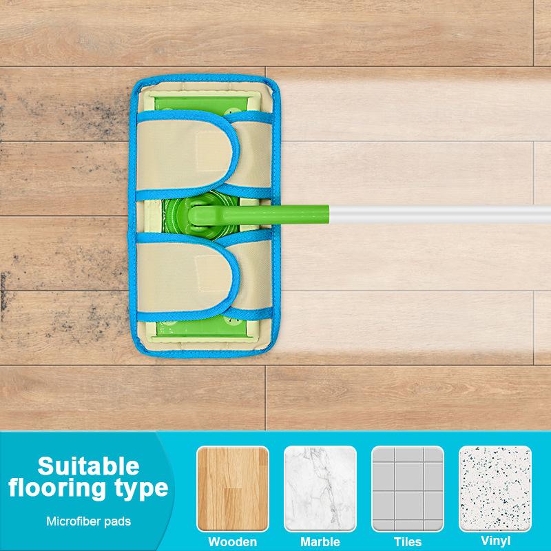 3PCS Mop Pad for Swiffer Sweeper Microfiber Floor Washable Reusable Mop Cloths Wet and Dry Flip Mop Cleaning Tools
