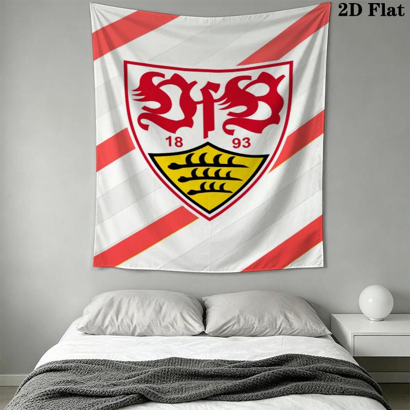 VfB Stuttgart Wall Tapestry Aesthetic Wall Hanging Printed Fabric Blanket Decorative Tapestries for Bedroom Living Room Home Decor