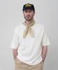 MANNERGRAM 100% Soft Cotton Rolling Edge Round Short Sleeve Knit Off White