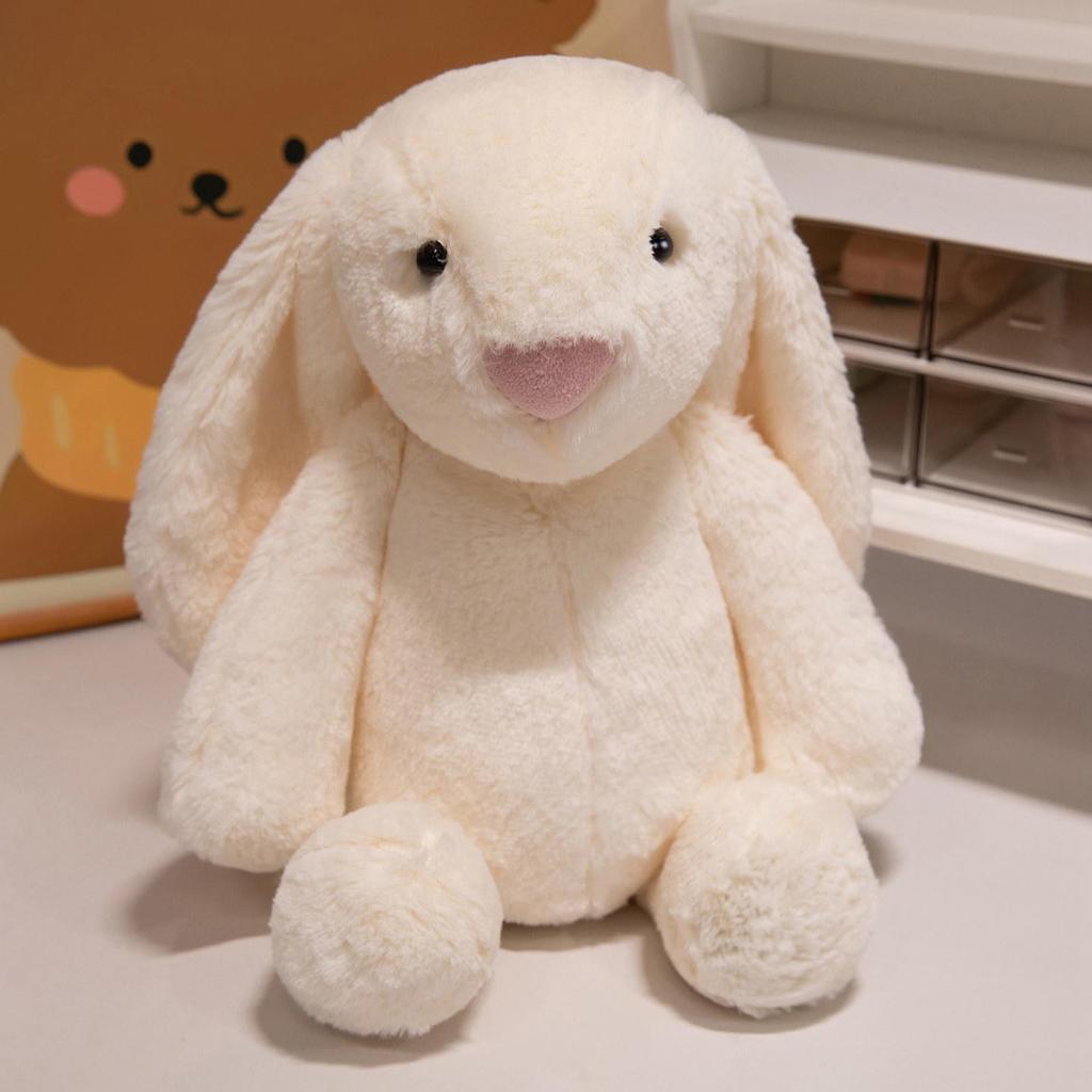 Jelly Lop-Eared Rabbit Plush Toy – Floral Cloth Doll, Christmas Gift for Girls