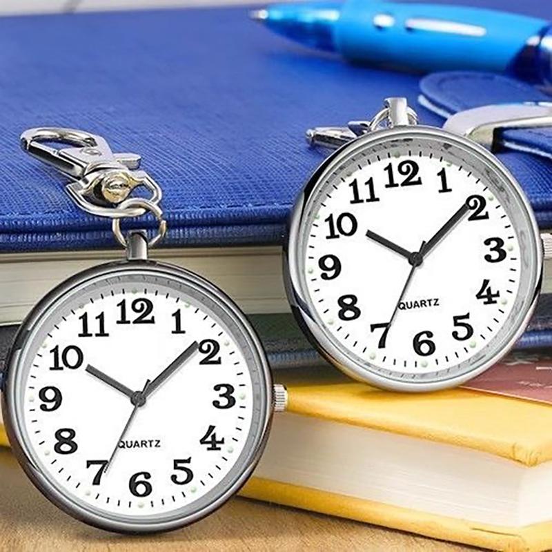Przenośny kwarcowy zegarek kieszonkowy dla studentów, pielęgniarek, breloczków do kluczy, zegarki na baterie i zegarki vintage dla lekarzy