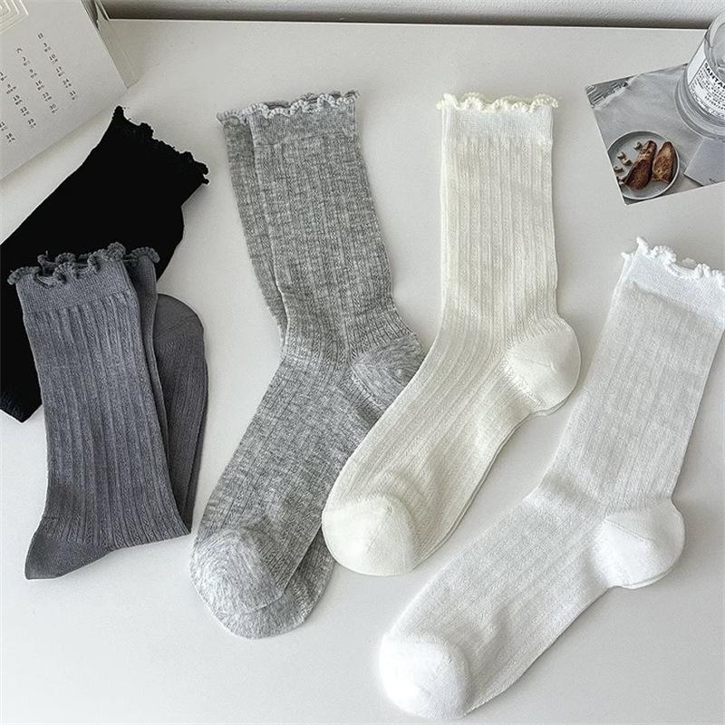 Women's Summer Thin and Fashionable New Lace Ballet Wind Tube Pile Socks