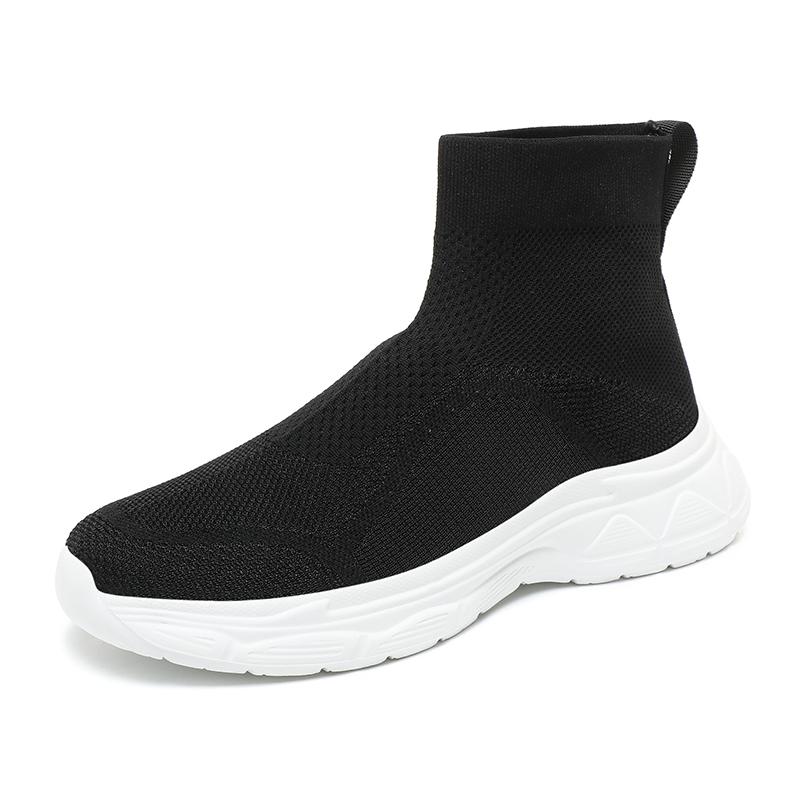 Men's and women's spring and autumn leisure sports shoes large size couple high top ankle boots fitness loafers
