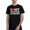 I Love Hot Dads Unisex Unisexs T Shirt Casual Tee Shirt Short Sleeve Crewneck Tshirts Cotton Printing Tops