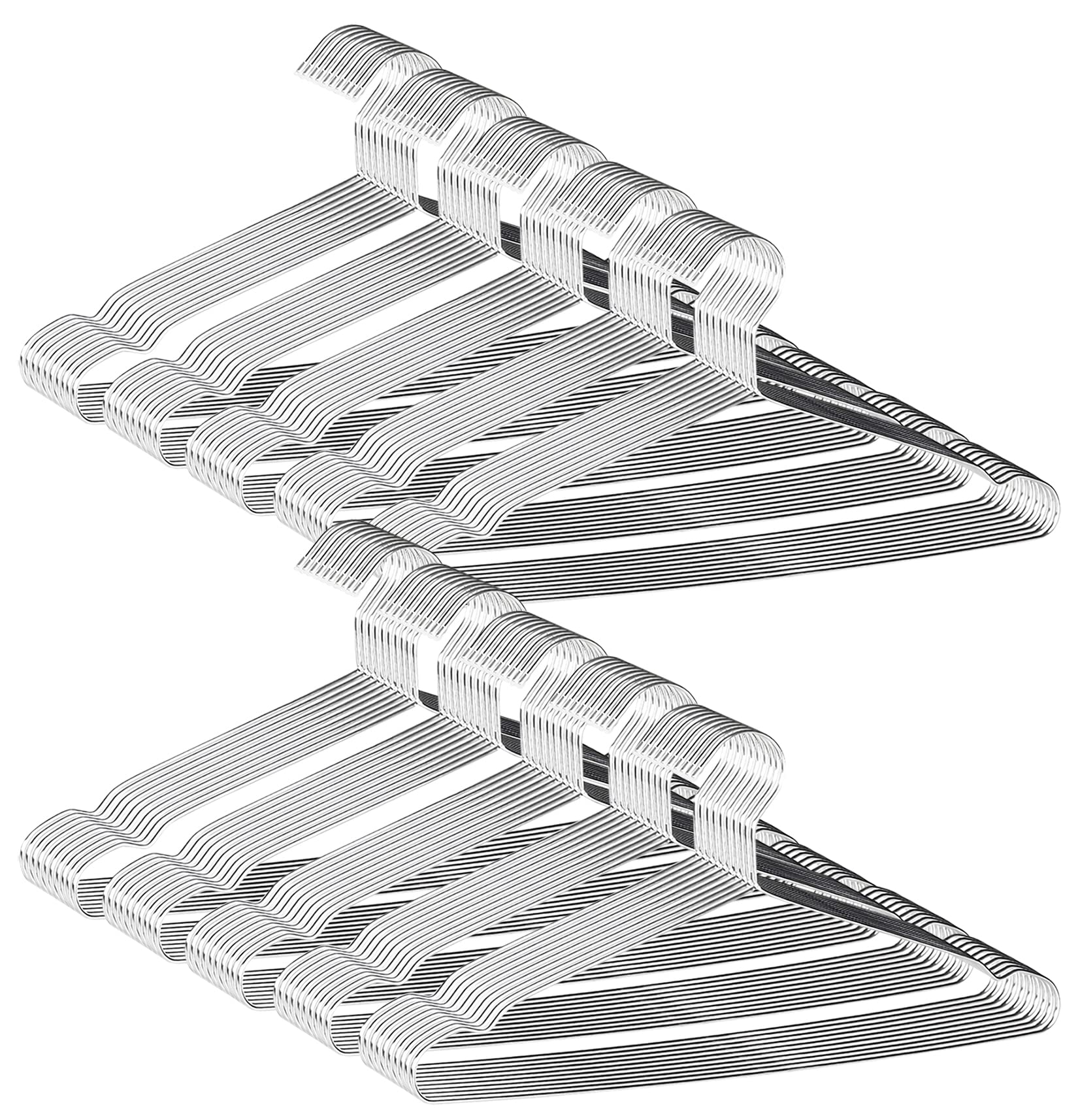 

Вешалки Artifi из нержавеющей стали, легко расширяемые до 42 см в ширину, нескользящие, набор из 100 штук, экономящие место, для влажного/сухого использования, прочные, устойчивые к ржавчине, сохраняющие форму,