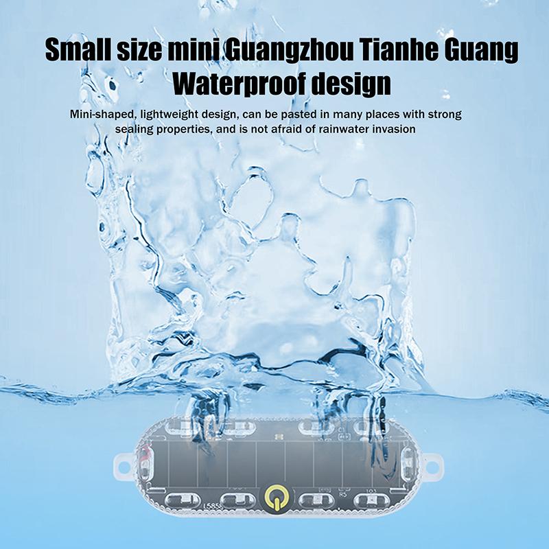 Solar Power Mortorcycle Led Warning Light Car Night Ride Tail Light Anti-Rear Strobe Light For Motorcycle Electric Bicycle