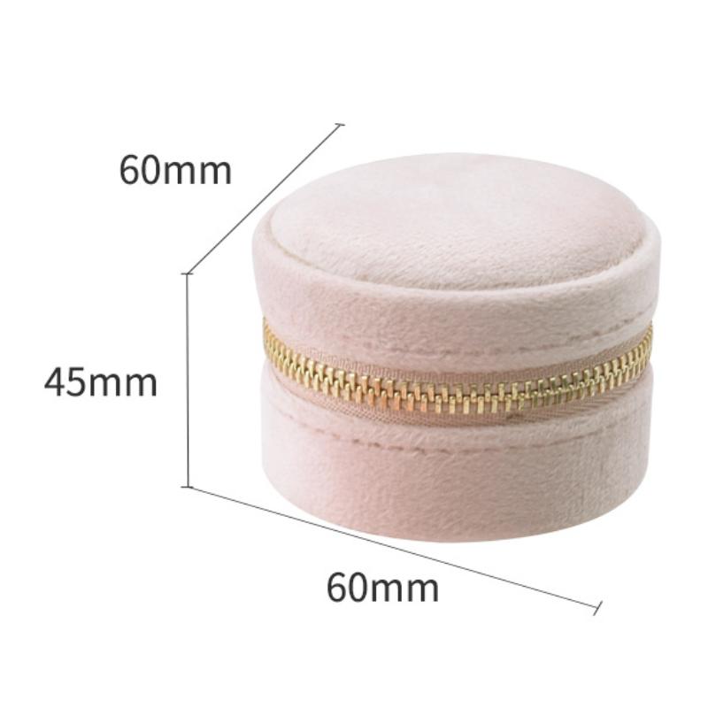 Velvet Jewelry Box Portable Travel Jewelry Storage Box Sealed Dustproof Storage Box Suitable for Rings Earrings and Necklaces