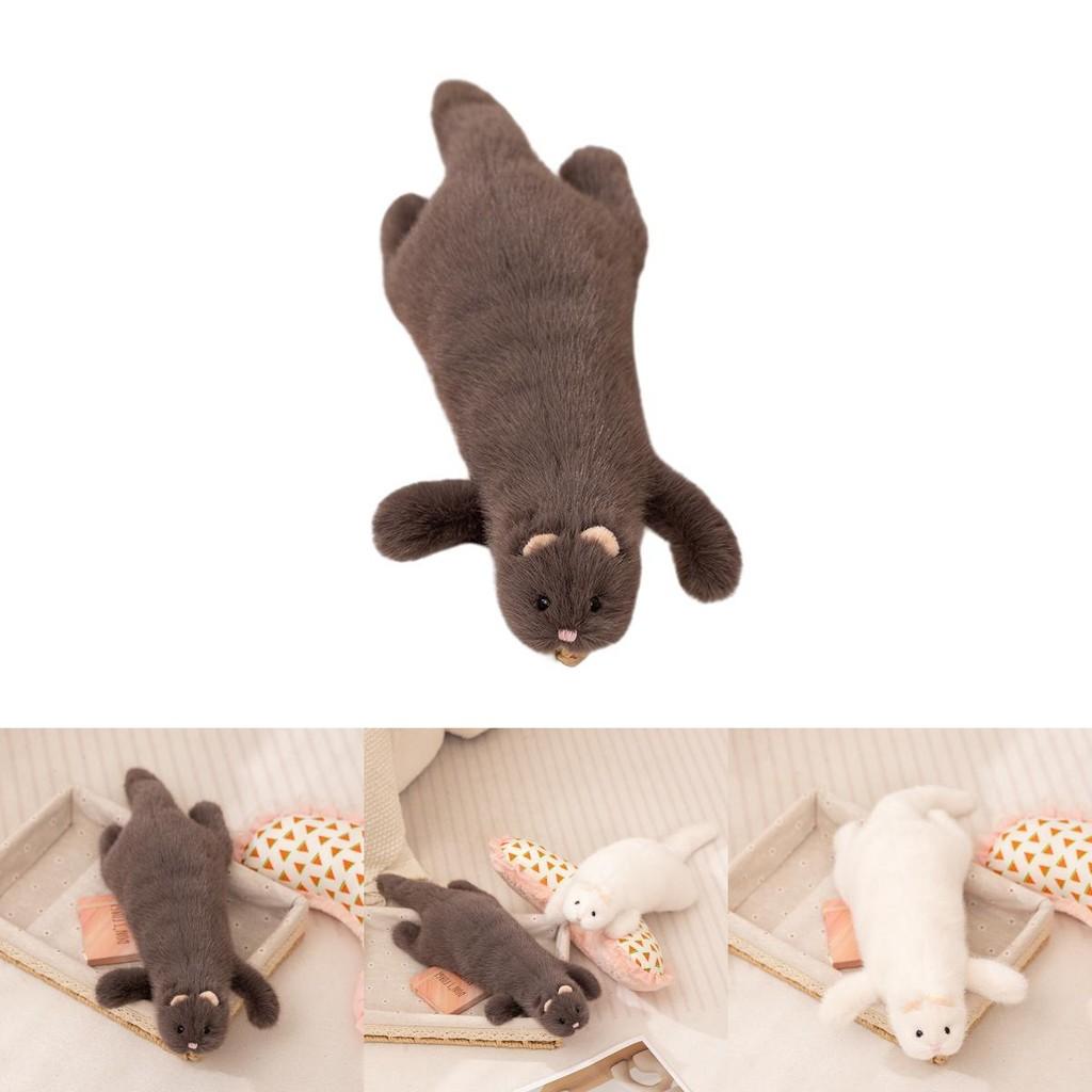 Niedliche Schwarz-Weiß Nerz Plüschpuppe Kinderspielzeug für Sammler und Kinder