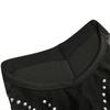 Damen Sexy Netz Durchsichtig Heißer Strass Hohl Schlitz Kleid C5796