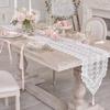 White Lace Table Runner, Vintage Floral Lace Table Runner, Rustic Boho Table Runner for Dining Table Wedding Bridal Shower Baby Shower Party