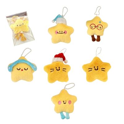 Soft Star Keychain Plush Toy Charm For Bags Backpacks Car Decoration