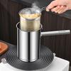 Household Small Fryer With Filter German 304 Stainless Steel Fryer Heightened and Deepened Oil-saving Pan Deep Cookware Kitchen