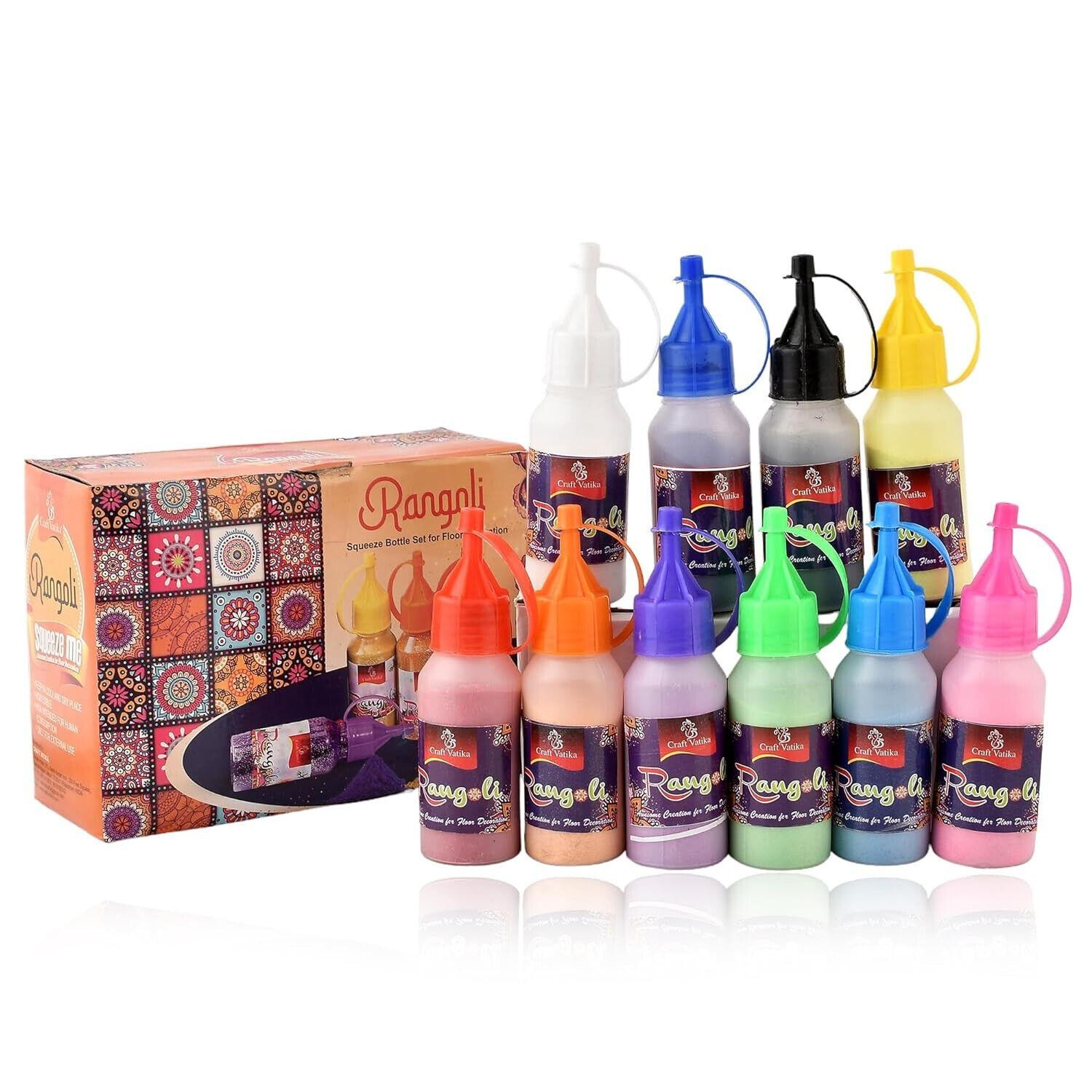 

@ CraftVatika Rangoli Colour Powder Bottles Diwali Floor Decoration Pack Of 7 MJ-729-60%OFF