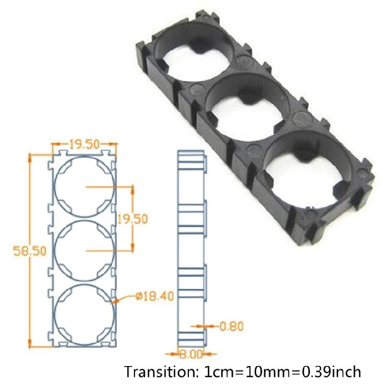 10 Stück Batteriehalter Halterung Zellabstandshalter für 18650 Akkupack