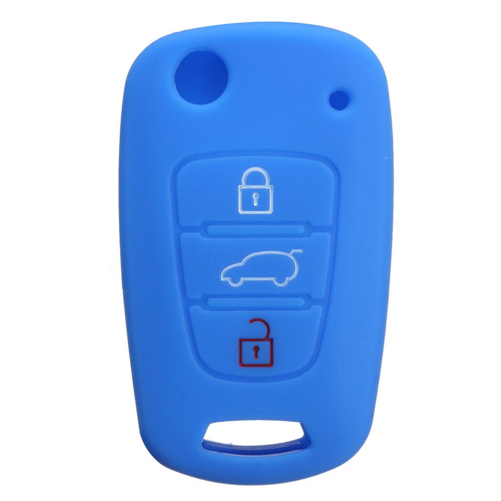 Silikonový 3B dálkový kryt Flip Key Fob Case pro Kia Sportage Soul Optima Sea Blue