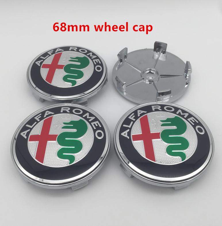 4 Stück 56mm 60mm 68mm Für Alfa Romeo 147 156 159 Autoemblem Radnaben-Mittelkappe Abzeichen Abdeckungen Aufkleber Decals Styling-Zubehör