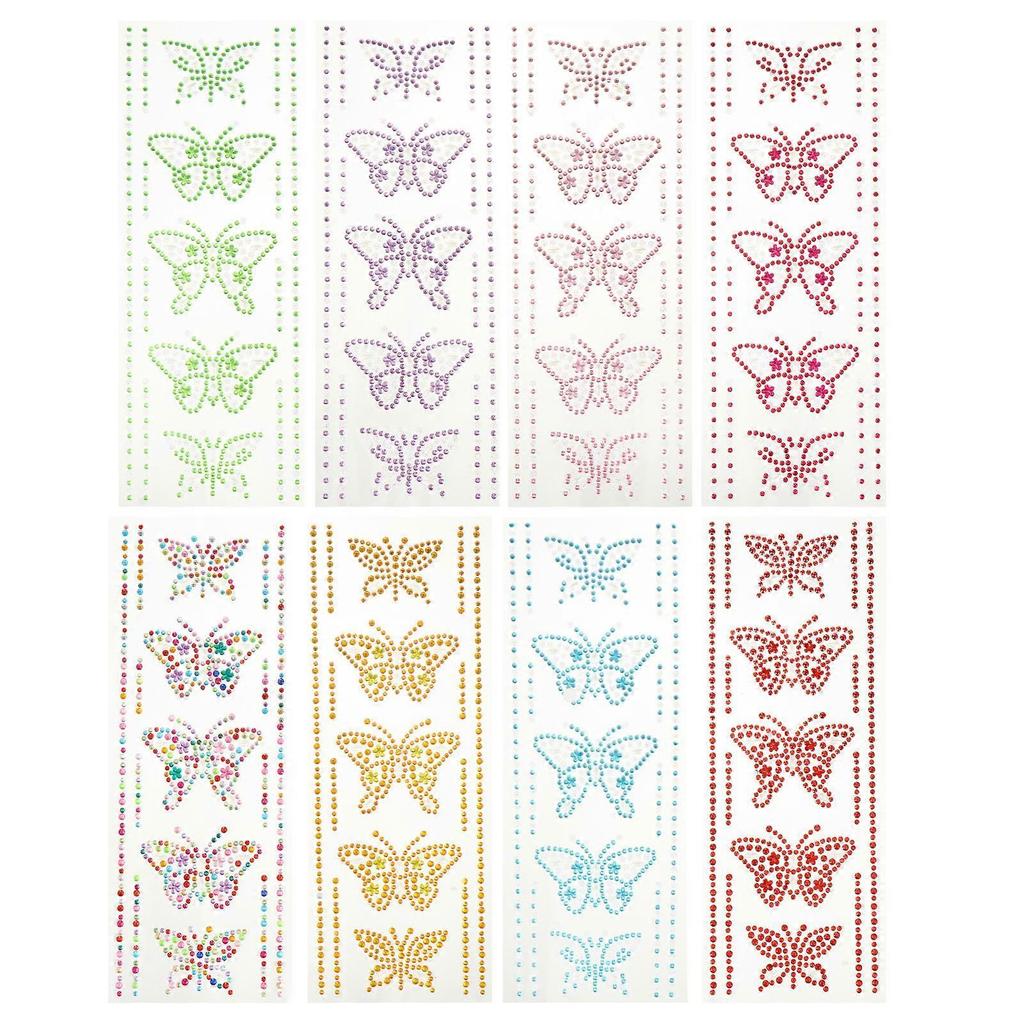 Diamond Stickers Acrylic Butterflies Stickers for Decoration 24Sets