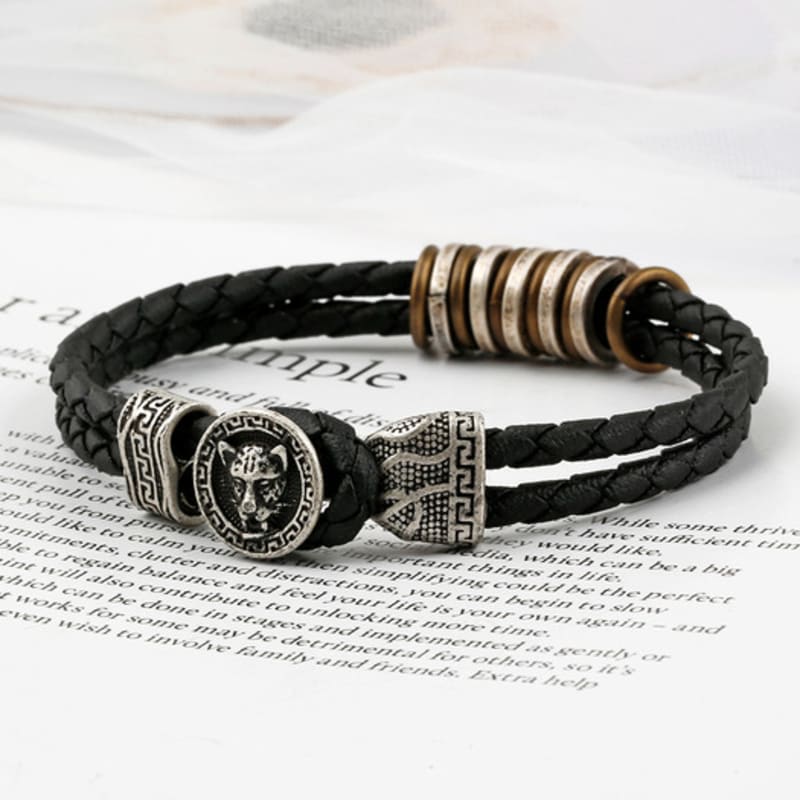 SHOVEOFF SVB-#197 Lion Pattern Ribbon Bracelet