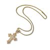Cross Hip-Hop Pendant Square Diamond Micro-Inlaid Zircon Personality Trendy Men'S Stainless Steel Twist Chain