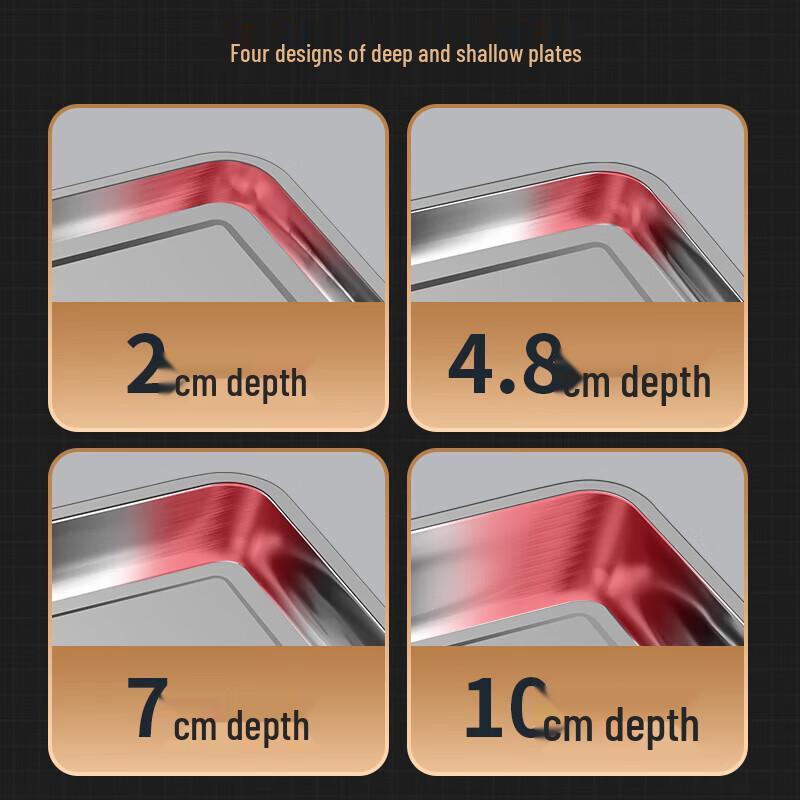 777 Extra Thick Stainless Steel Rectangular Tray