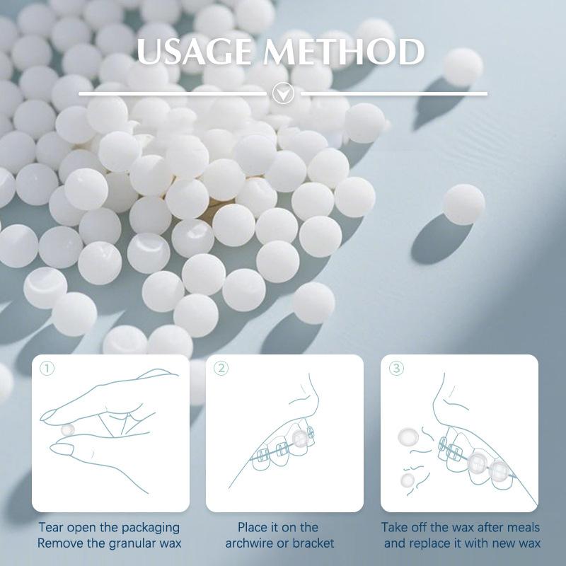 60 Κάψουλες Οδοντιακό Κερί για Σιδεράκια Κατά του Βρουξισμού Τροφίμων Κερί για Οδοντοστοιχίες Ατομικά Συσκευασμένο Ανώτερη Υγιεινή Για Σιδεράκια Μπράκετ