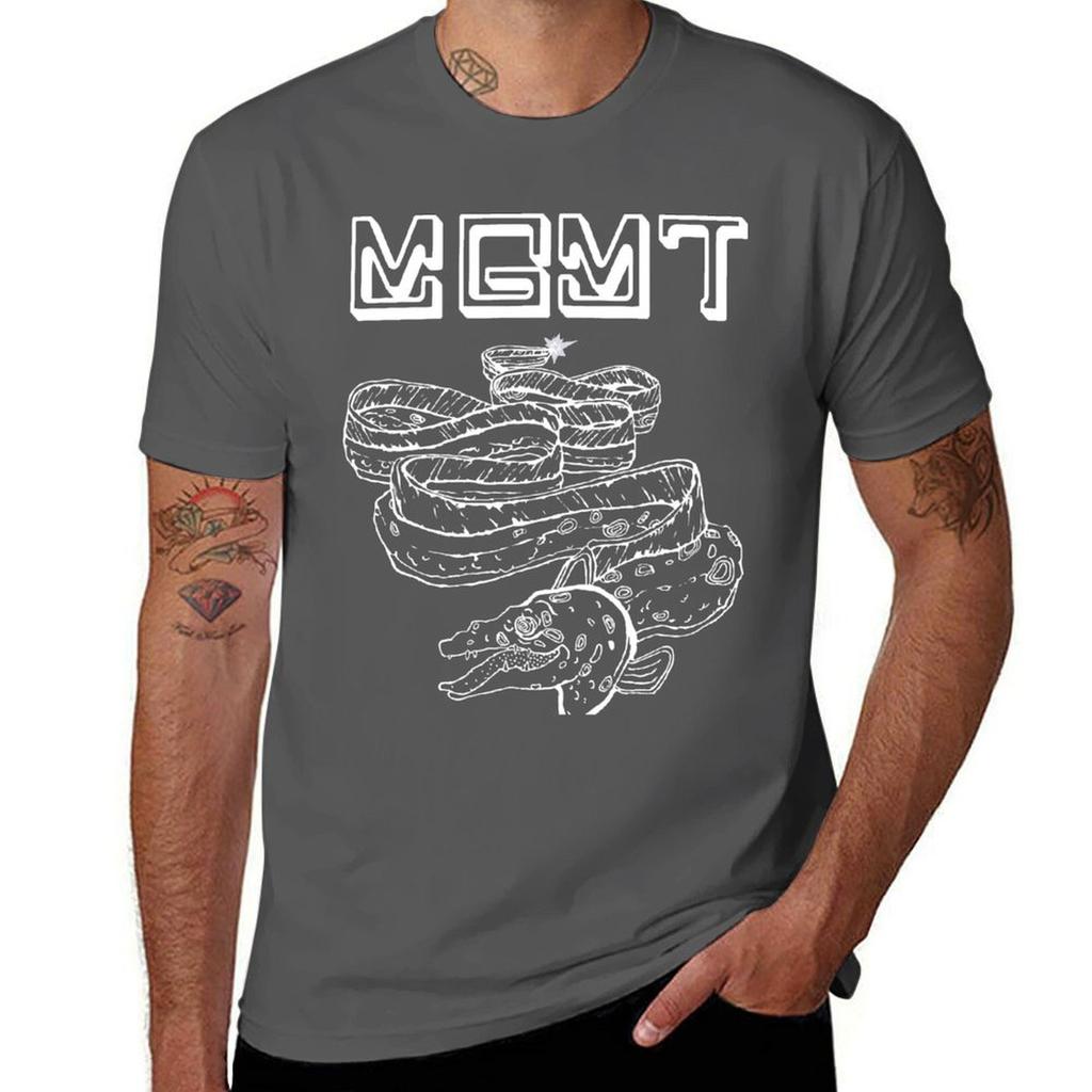 Mgmt Electric Feel White Tshirt Work Wear Short Sleeve Tshirt
