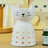 Cute Cat Ceramic Essential Oil Burner - Aromatherapy Wax Melt Warmer Tealight Holder for Home Fragrance & Decor