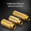 2pcs Brass 1/2inch Tap Extension Brass 1/2inch Hose Extension Plumbing Extension Adapter Upgrades for Heating & Drinking