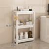 3/4 Tier Slim Rolling Storage Cart Narrow with Rolling Wheels Mobile Shelving Unit Space-Saving Tower Rack Dorm Room