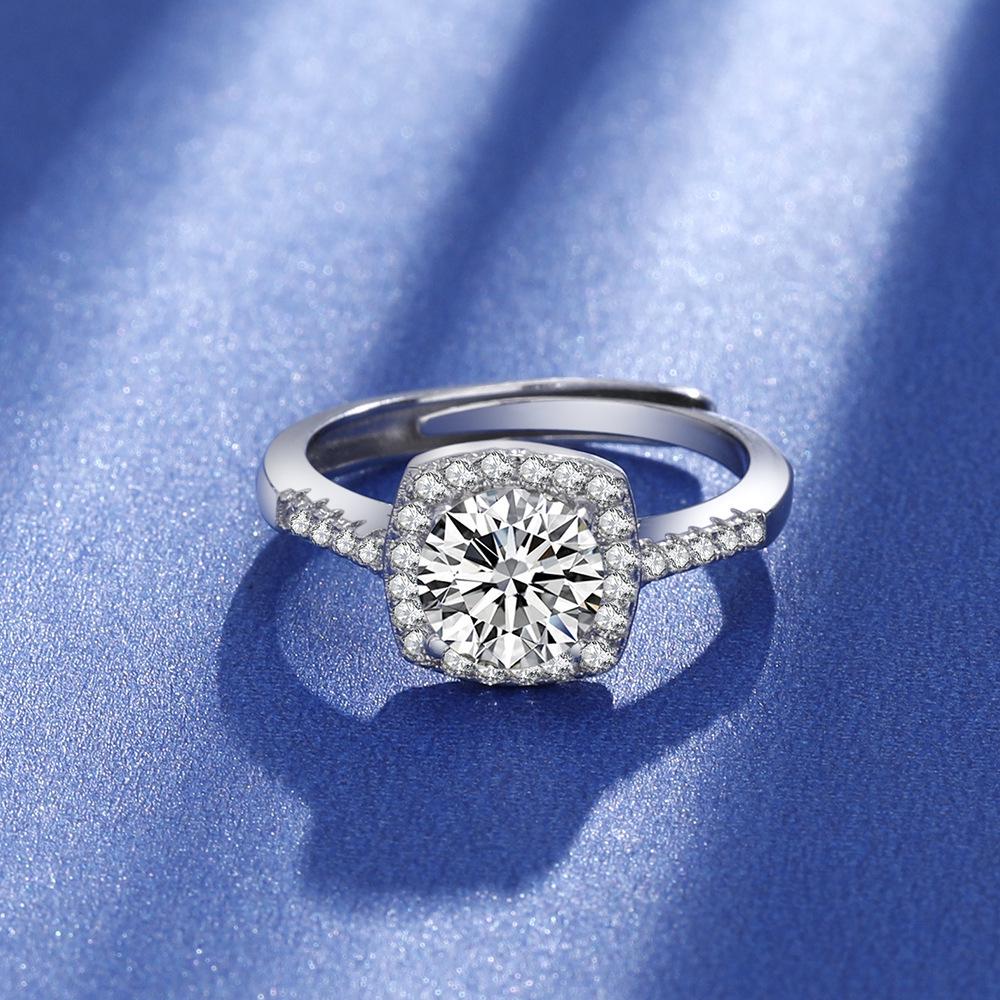 Women's Light Luxury Full Diamond Open Ring - Pang Donglai Sugar Ring Design
