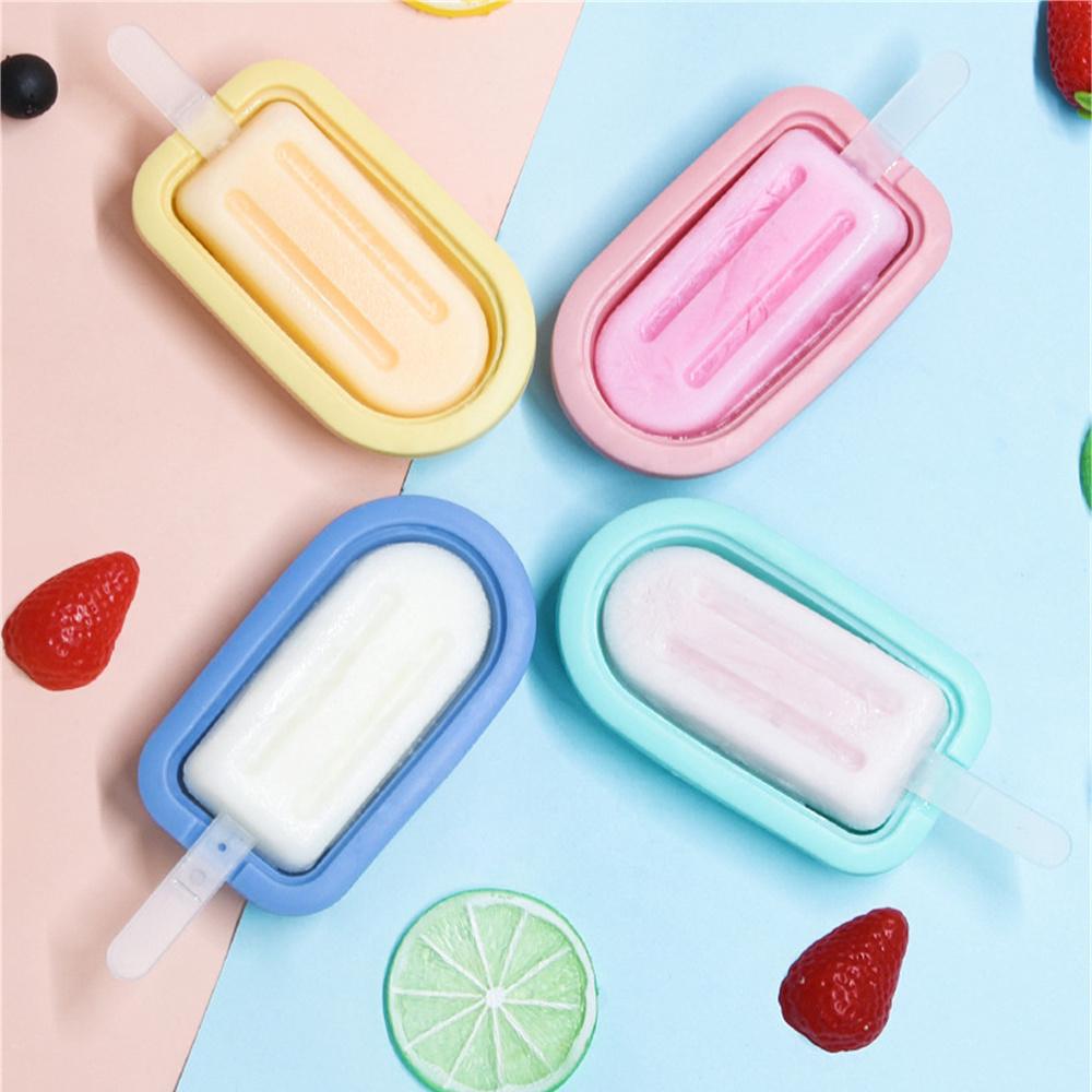 Formă din silicon pentru înghețată cu capac Tavă pentru popsicle de casă Mașină de fabricat gheață pentru deserturi, pentru prăjituri, pentru petreceri de vară, unelte de bucătărie