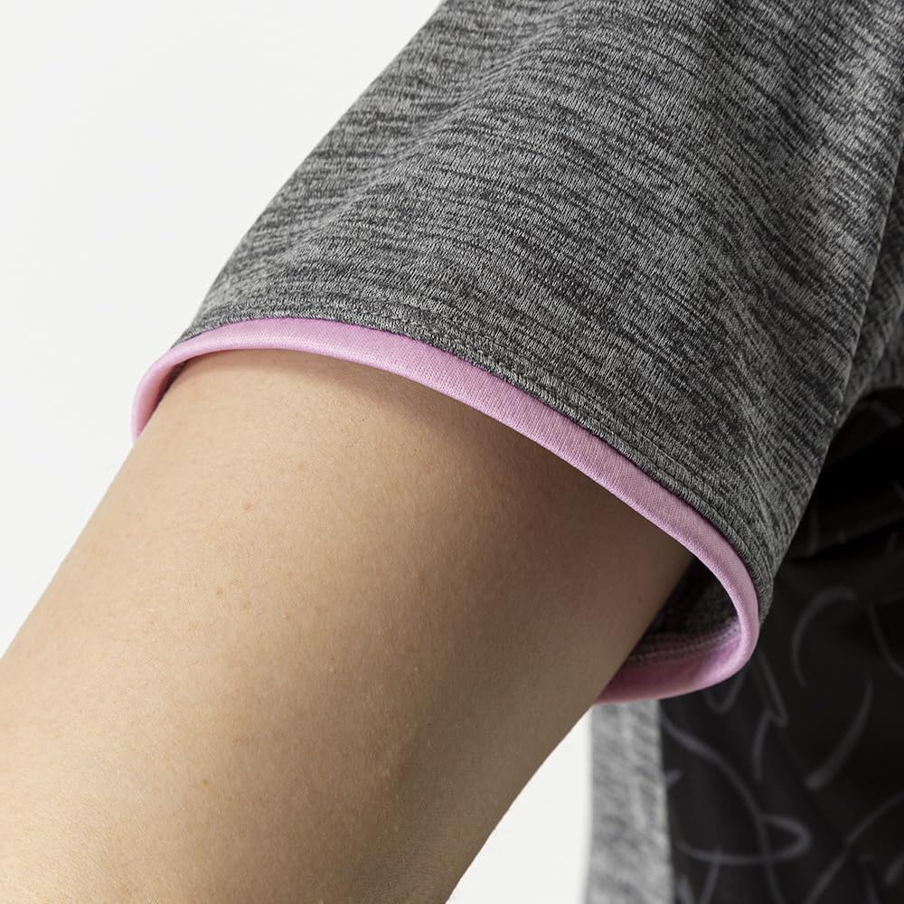 Table Tennis Game Short JTTA 82JAB210 Shirt, Sleeve, Certified, Moisture-Wicking, Quick-Drying, Women's, Charcoal, XL,