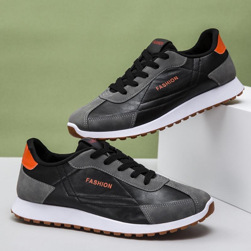 New Men's Shoes Fashion Lace-up Sneakers Spring and Autumn New Flat Heels Men's Round Head Shoes