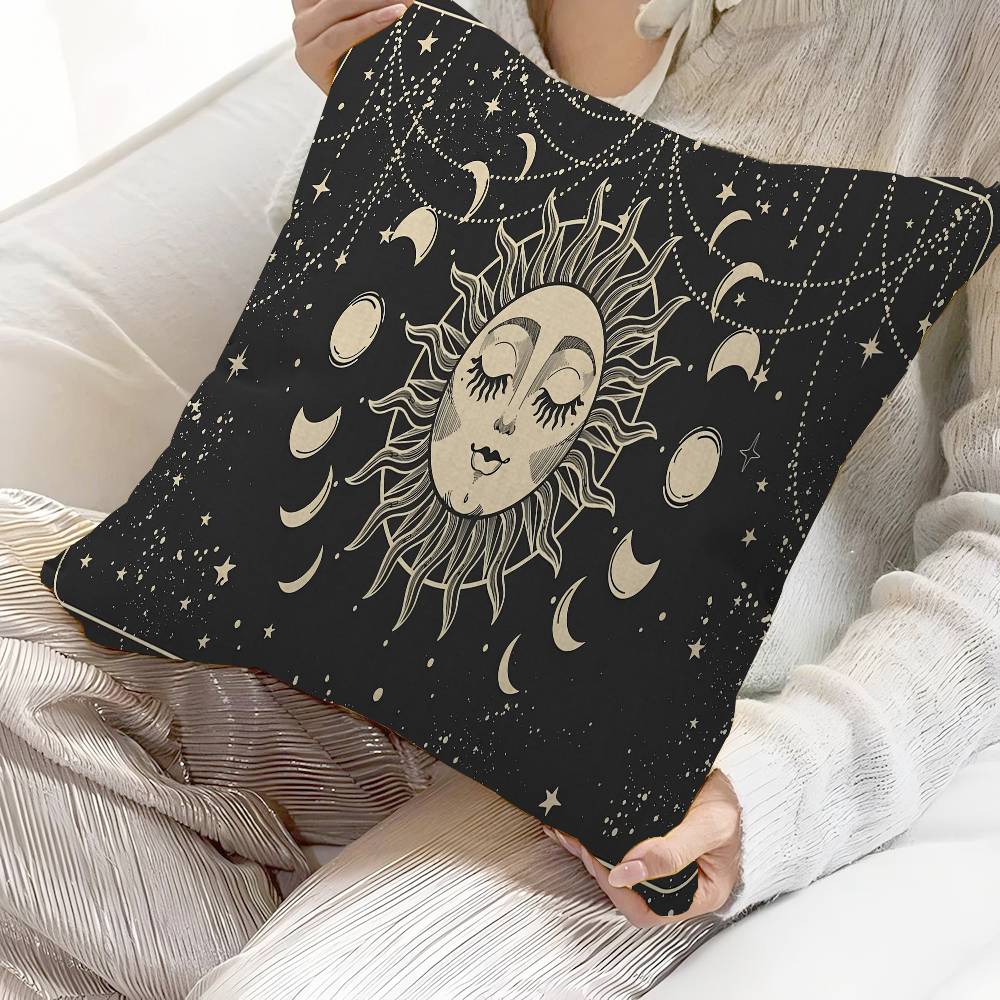 Hippie Sonne Gesicht Kissenbezug Sofakissenbezug Heim Zimmer Dekoration Kinder Geschenk