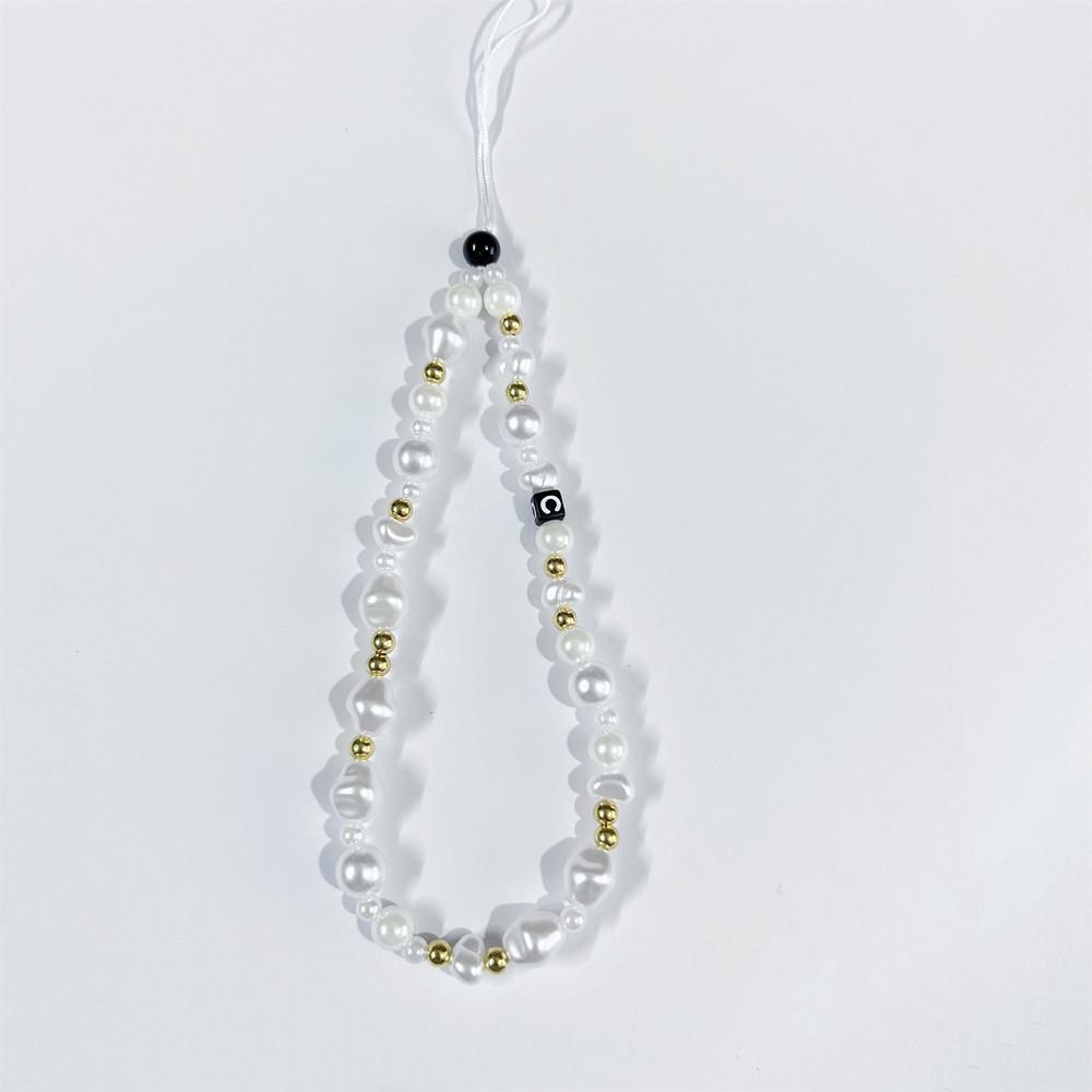 Cartoon Pearl Bowknot Phone Lanyard Anti-lost Detachable Love-heart Butterfly Phone Keychain Phone Chain Wrist Strap