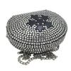 Silver Metal Beaded Ethnic Purse Girls Bridal Bag Cross Body Bag for women/Girl Party Clutch Metal Clutches Vintage Brassc
